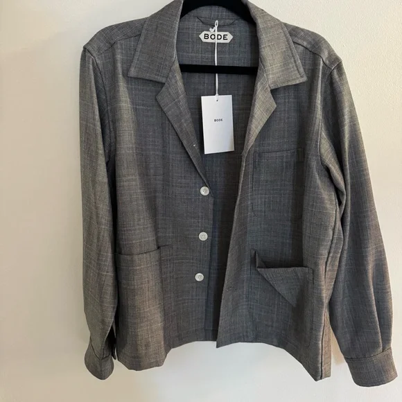 NEW | BODE Grey Shirt Jacket - Picture 8 of 13